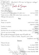 Menu Les Baronnes de Goulée - La carte de saison