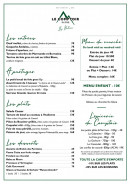 Menu Le Comptoir du Coq - La carte