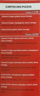 Menu La Cantine Du Coin - Pizzas 