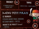 Menu Le Cl3m Lacanau - Les tapas, bucket et menu petit pirate