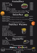 Menu Eat Salad - Les assiettes , salades et dessert