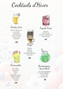 Menu Eden Garden - Les cocktails d&#039;hiver