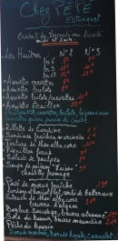 Menu chef pépé estanquet - Les menus 