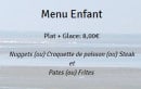 Menu Le G - menu enfant