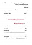 Menu Domaine du pont de leyre - les gourmandes