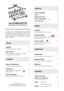 Carte et menu de La Guinguette du port des Callonges à Saint Ciers sur Gironde — Le menu tapas