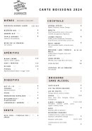 Carte et menu de La Guinguette du port des Callonges à Saint Ciers sur Gironde — La carte des boissons