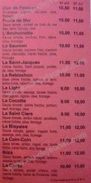 Carte et menu de Saint Ciers Pizzas à Saint Ciers sur Gironde — Les pizzas: duo de poisson, fruit de mer...
