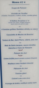 Carte et menu de Marinheiro à Vendays Montalivet — Menu 27€