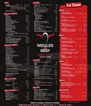 Carte et menu de Moules & Beef à Lege Cap Ferret — Boissons, bières, apéritifs,...