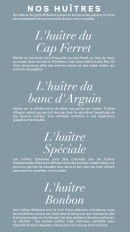 Carte et menu de La P'tite Kabane à Cap Ferret — Huîtres