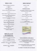 Carte et menu de La Pleine Mer à Cap Ferret — Les menus