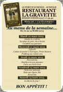 Menu La Gravette - Menu de la semaine 