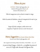 Menu 1789 - Un exemple de menu du jour