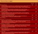 Menu Al Manara - Les vins rouge de Liban 