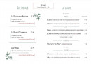 Menu Artisane - La carte