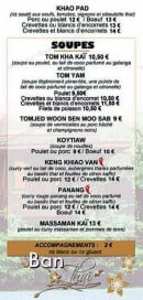 Menu Ban Thai - Les soupes 