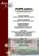 Menu Ban Thai - Les plats suite 