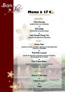 Menu Ban Thai - Menu  à 17€