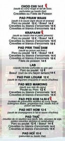Menu Ban Thai - Les plats suite 