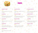 Menu Bloom and Cake's - Les bagels