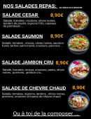 Menu Chez Alex - Les salades