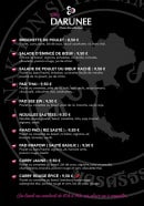 Menu Chez Darunee - les plats