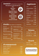 Menu El Bahja - La carte