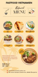 Menu Fast-food vietnamien - Exemple de menu