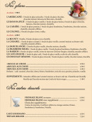 Menu Froment et Sarrasin - Nos glaces et autres desserts