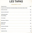 Menu La Cachette - Les tapas