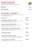 Menu La perle noir - Les entrées et plats classique plus