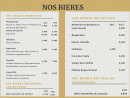 Menu Le Comptoir - Les bières