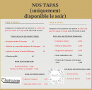 Menu Le Comptoir - Les tapas