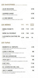 Menu Le Guru - Les tapas, smoothies, ...