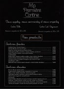 Menu Ma première Cantine - Les tartines 