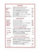 Menu Namasté - Les entrées, pains indiens, plats végétariens et poissons