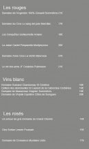 Menu O'Coing - Les vins