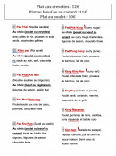 Menu Siam Thai Bistro - Les plats