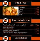 Menu The Firm - Le phad thaï, plats du chef et sauces