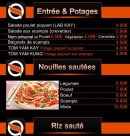 Menu The Firm - Les entrées, potages, nouilles sautées et riz sauté