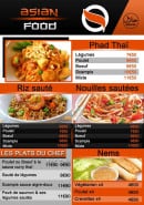 Menu The Firm - Le phad thaï,nouilles sautées, riz sauté, plats du chef et nems