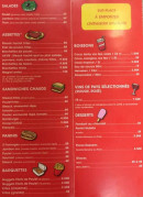 Menu Coco Pizza - Les sandwichs, desserts et boissons