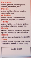 Menu Bip'Bipizza - Les pizzas page 3