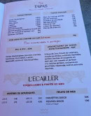 Carte et menu de Le Lamparo à Mauguio — Tapas, écailler
