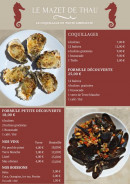 Carte et menu de Le Mazet De Thau à Loupian — La carte