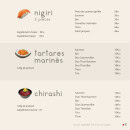 Menu Sushi by Les Caves Gourmandes - Les nigiri, tartares marinés, ...