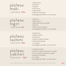 Menu Sushi by Les Caves Gourmandes - Les plateau maki, plateau nigiri, ...