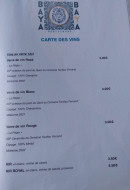 Menu Baya - Carte des vins