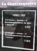 Carte et menu de La Churrasqueira à Castelnau le Lez — Formule midi
